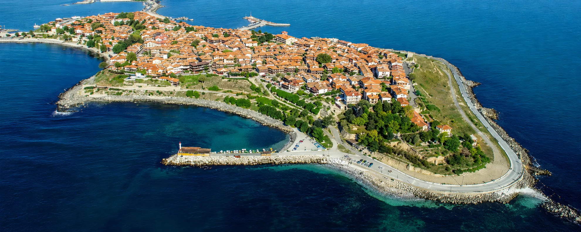 The Nessebar peninsula seen from above